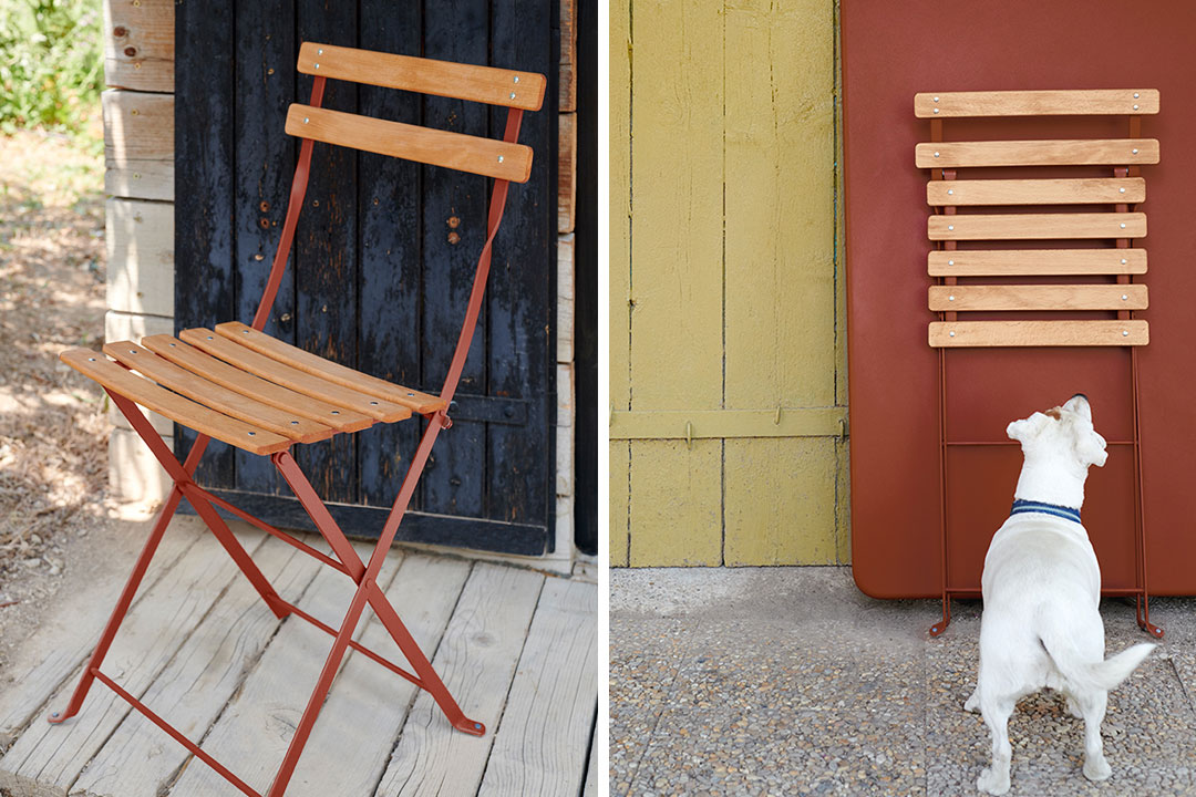 chaise bistro bois, chaise de jardin, chaise de jardin pliante, chaise metal et bois, chaise bistrot